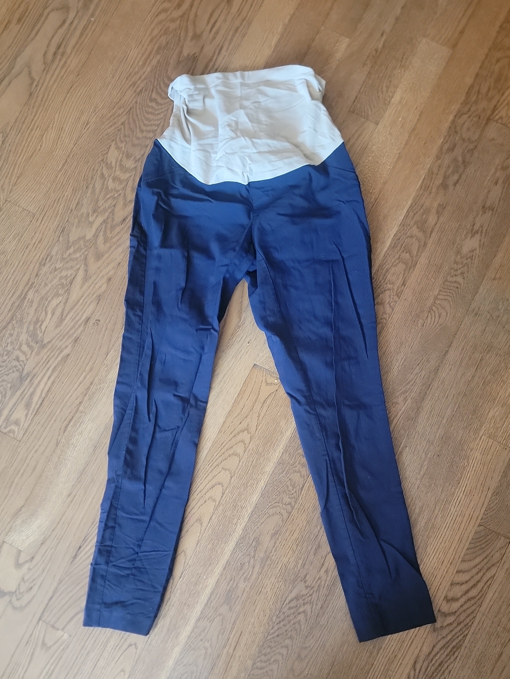 Motherhood Navy and White Maternity Support Leggings